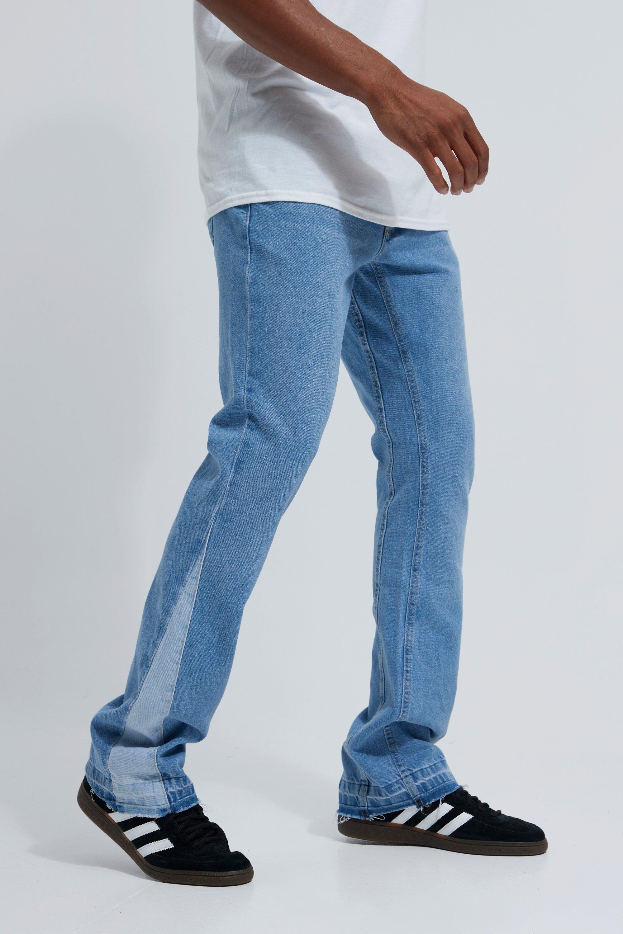 Skinny Flare Tonal Panel Insert Jeans | boohooMAN USA